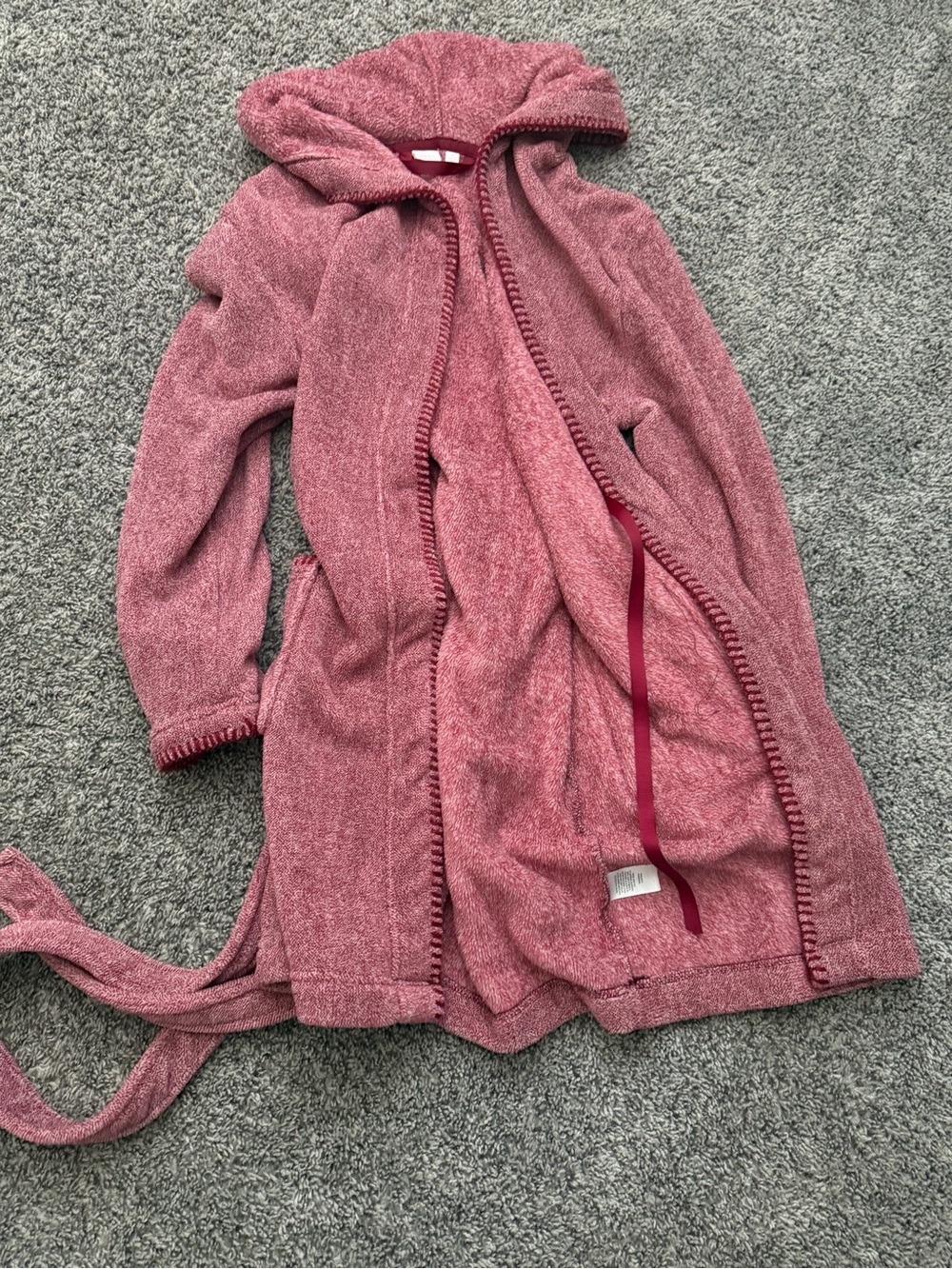 Cozy Hooded Open-Front Robe Cardigan in Dusty Rose